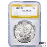 1883-CC Morgan Silver Dollar PGA MS63