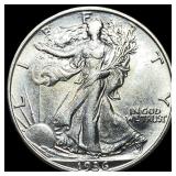1936-D Silver Half Dollar Walking Liberty UNCIRCUL