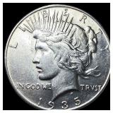 1935 Silver Peace Dollar CHOICE AU