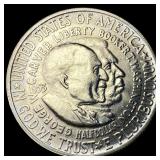 1953-S Silver Half Dollar Booker T. Washington-Car