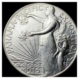 1915-S Silver Panama-Pacific Half Dollar CHOICE BU