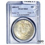 1882-CC Morgan Silver Dollar PCGS MS64