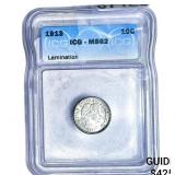 1913 Barber Dime ICG MS62 Lamination