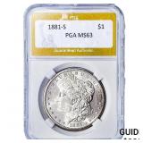 1881-S Morgan Silver Dollar PGA MS63