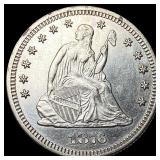 1876 Seated Liberty Quarter CHOICE BU