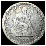 1877-S Silver Seated Liberty Quarter LIGHTLY CIRCU