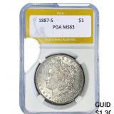 1887-S Morgan Silver Dollar PGA MS63