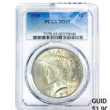 1935 Silver Peace Dollar PCGS MS65