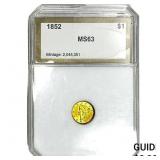 1852 Type 1 Dollar PCI MS63