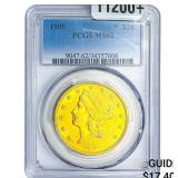 1905 $20 Gold Double Eagle PCGS MS62