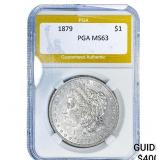 1879 Morgan Silver Dollar PGA MS63
