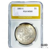 1882-S Morgan Silver Dollar PGA MS66