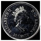 2000 Canada Nickel 25 Cents Celebration Proof Like