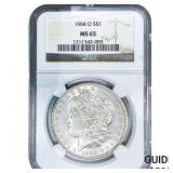 1904-O Morgan Silver Dollar NGC MS65