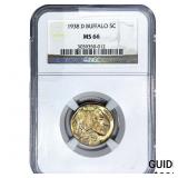 1938-D Buffalo Nickel NGC MS66