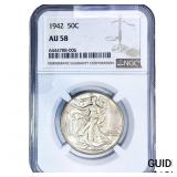 1942 Walking Liberty Half Dollar NGC AU58