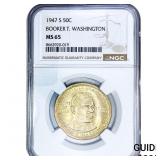 1947-S Booker T Half Dollar NGC MS65