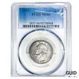 1954 Washington Silver Quarter PCGS MS66