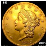 1853 $20 Gold Double Eagle UNCIRCULATED