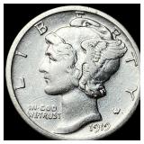 1919-S Silver Mercury Dime CHOICE AU
