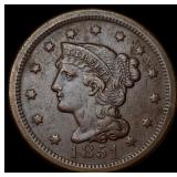 1851 Braided Hair Large Cent CHOICE AU