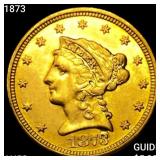 1873 $2.50 Gold Quarter Eagle CHOICE AU