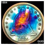 1884 Seated Liberty Quarter GEM PROOF
