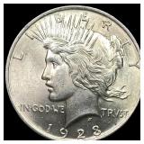 1923 Silver Peace Dollar CHOICE BU