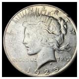 1925-S Silver Peace Dollar CLOSELY UNCIRCULATED