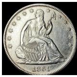 1861 Seated Liberty Half Dollar UNCIRCULATED