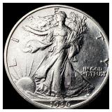 1936-S Silver Walking Liberty Half Dollar CHOICE B