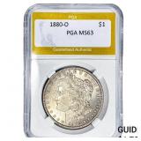 1880-O Morgan Silver Dollar PGA MS63