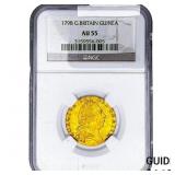 1798 Great Britain Gold Guinea NGC AU55