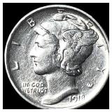 1918-P Mercury Dime CHOICE AU