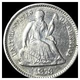 1873 Seated Liberty Silver Half Dime UNCIRCULATED