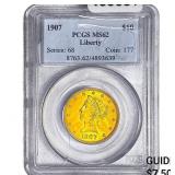1907 $10 Gold Eagle PCGS MS62