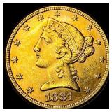 1881 $5 Gold Half Eagle