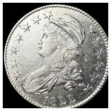 1822 Capped Bust Half Dollar NEARLY UNCIRCULATED
