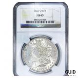 1884-O Morgan Silver Dollar NGC MS65