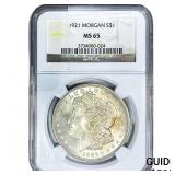 1921 Morgan Silver Dollar NGC MS65