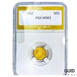 1862 Type 3 Dollar PGA MS63