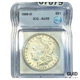 1889-O Morgan Silver Dollar ICG AU55