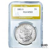 1881-S Morgan Silver Dollar PGA MS63