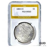 1884-CC Morgan Silver Dollar PGA MS63