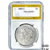 1884-S Morgan Silver Dollar PGA AU55+