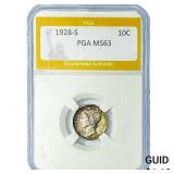 1928-S Mercury Silver Dime PGA MS63