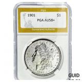 1901 Morgan Silver Dollar PGA AU58+
