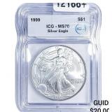1999 Silver Eagle ICG MS70