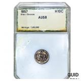 1857 Seated Liberty Half Dime PCI AU58