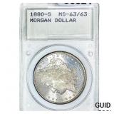 1880-S Morgan Silver Dollar  MS63